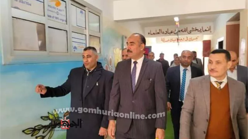 الفولي والخولي يتفقدان مدارس جريس ومنشأة جريس بأشمون