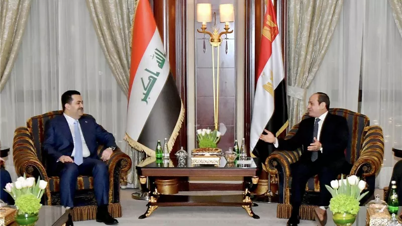 تفاصيل لقاء الرئيس السيسي بـ رئيس وزراء العراق