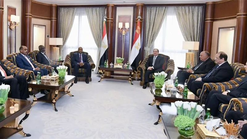 تفاصيل لقاء الرئيس السيسي والفريق البرهان رئيس مجلس السيادة الانتقالي السوداني