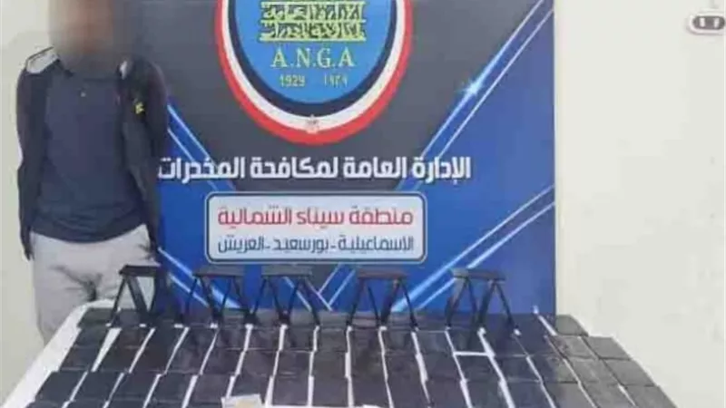 ضبط 280 طربة حشيش بحوزة عنصرين إجراميين بالإسكندرية والإسماعيلية