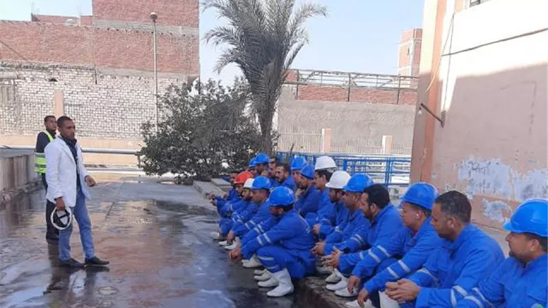 للتعامل مع غاز الكلور..تدريب العاملين في محطات مياه الشرب بالمنوفية
