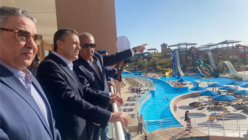 وزيرالسياحة يفتتح أكبرمدينةألعاب مائيةترفيهيةبالشرق الأوسط بالغردقة