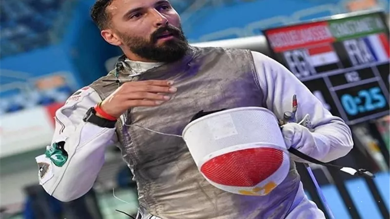 علاء أبو القاسم يتأهل لدور نصف النهائي بكأس العالم لسلاح الشيش رجال