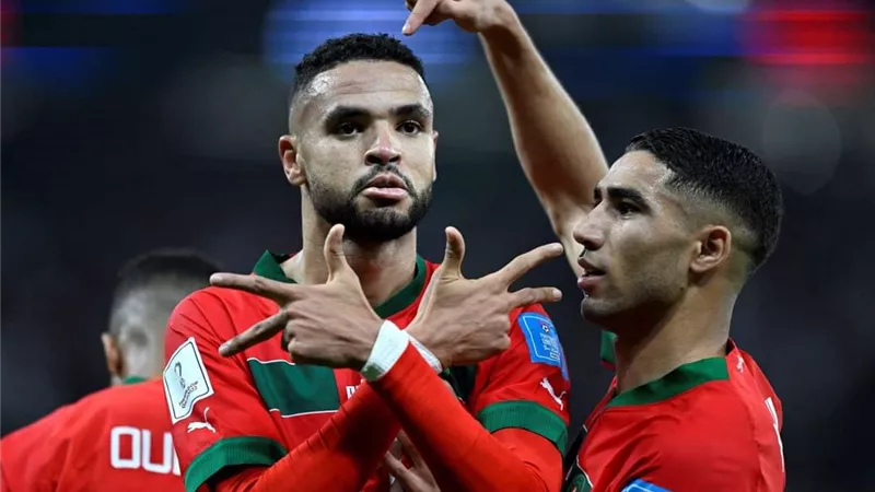 المغرب يتقدم على البرتغال بهدف النصيرى فى الشوط الاول