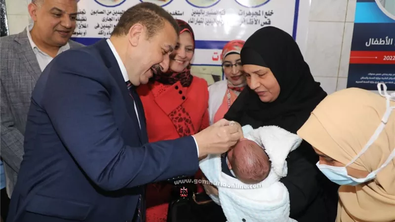 محافـظ المنوفية يدشن انطلاق الحملة القومية للتطعيم ضد شلل الأطفال