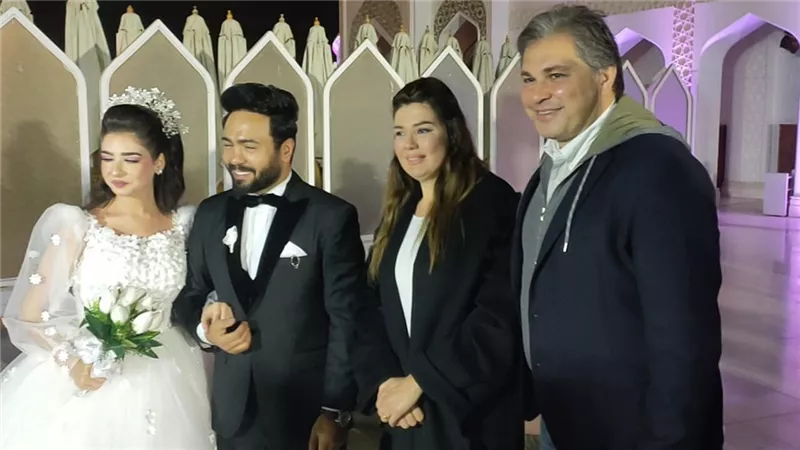 رانيا فريد شوقي وهاني رمزي فى عقد قران المخرج تامر كرم