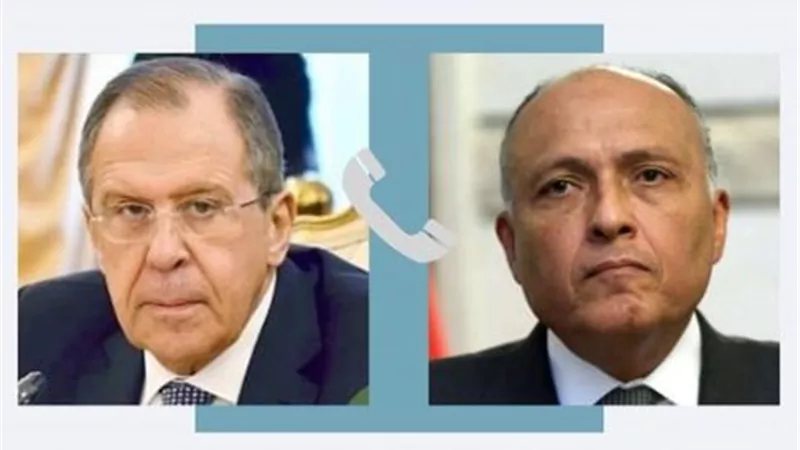 وزير الخارجية يتلقى اتصالاً هاتفياً من وزير الخارجية الروسي