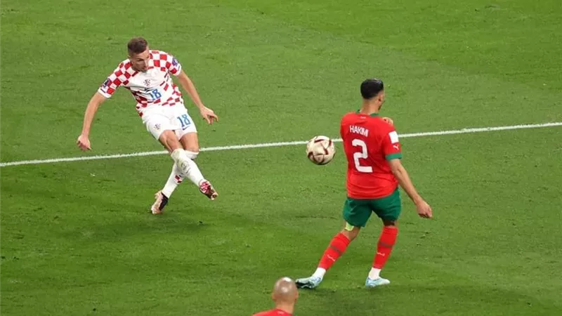 كرواتيا يحافظ على تقدمه أمام المغرب 2 / 1 حتى الدقيقة 70