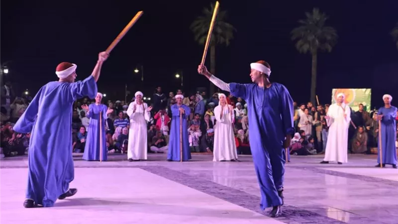 انطلاق مهرجان التحطيب بحضور كبير من المصريين والأجانب بالاقصر