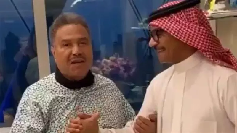 الظهور الاول لـ محمد عبده مع رابح صقر بعد وعكته الاخيرة
