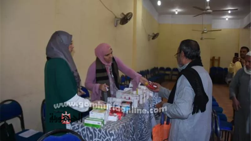 جامعة السادات تنظم قافلة طبية لقرية الغنامية بمحافظة المنوفية
