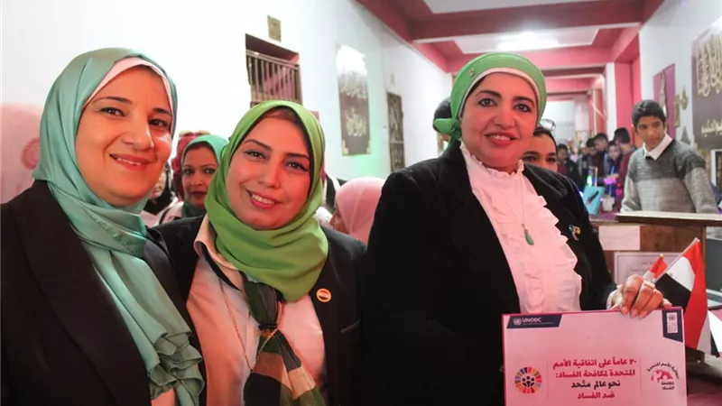 طلاب القاهرة ابدعوا في احفالية مكافحة الفساد بالخديوية