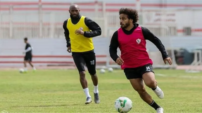 مران الزمالك: عبد الله جمعة يشارك في التدريبات الجماعية