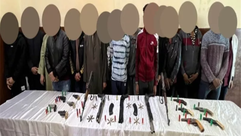 ضبط 30 قطعة سلاح نارى و 17 تاجر مخدرات خلال حملة أمنية بأسيوط