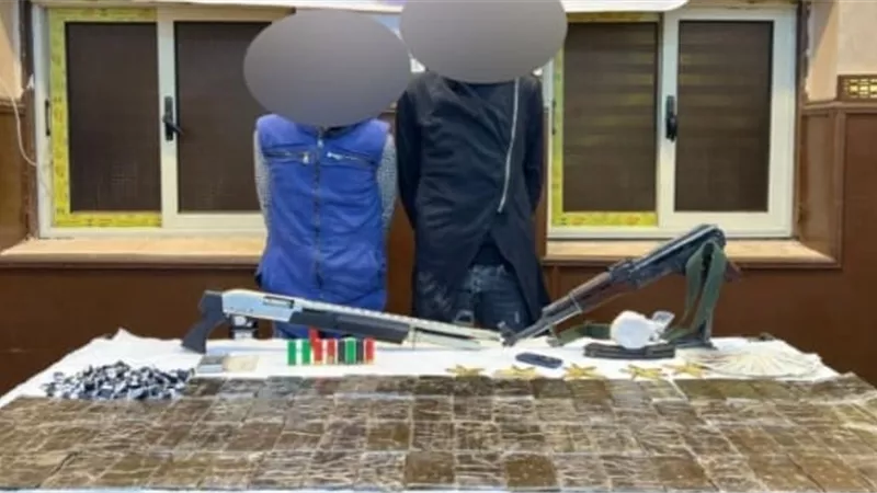 حشيش وهيروين وأسلحة نارية وذخائر بحوزة عنصرين اجراميين بالمنوفية