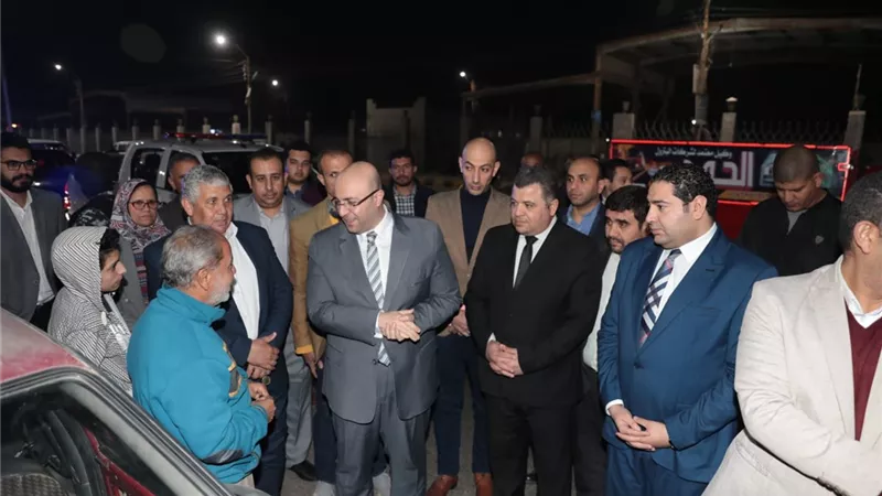 محافظ بني سويف يفتتح أعمال تطوير طريق محي الدين تزمنت