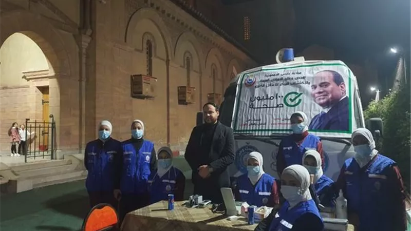 صحة الإسماعيلية تشارك في التأمين الطبى لإحتفالات عيد الميلاد..صور