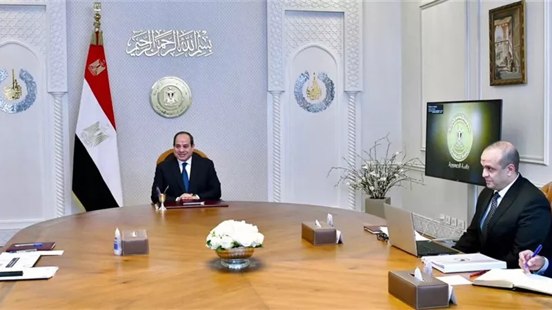 الرئيس يستعرض المشروعات الحالية والمستقبلية للشركة العربية العالمية للبصريات