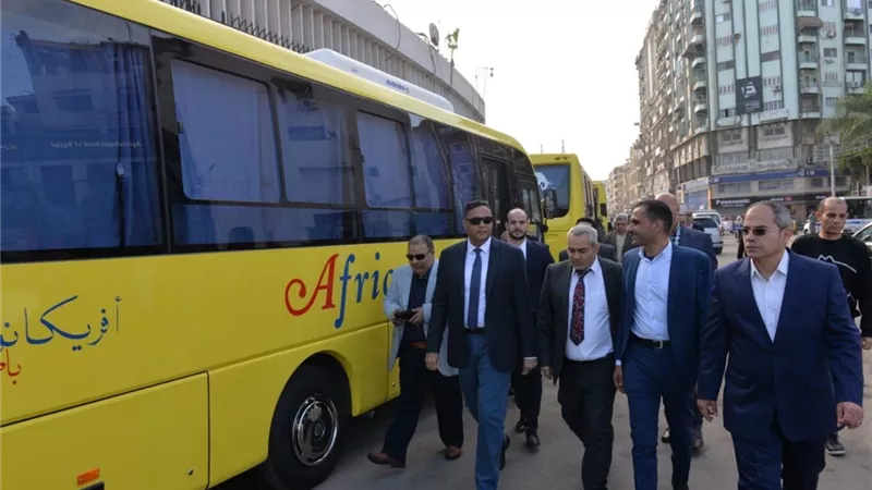 وصول الدفعة الاولي من اتوبيسات النقل الجماعي بالدقهلية