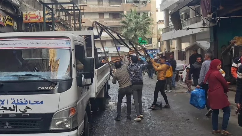منع المخالفات وازاله الاشغالات بالعجمى