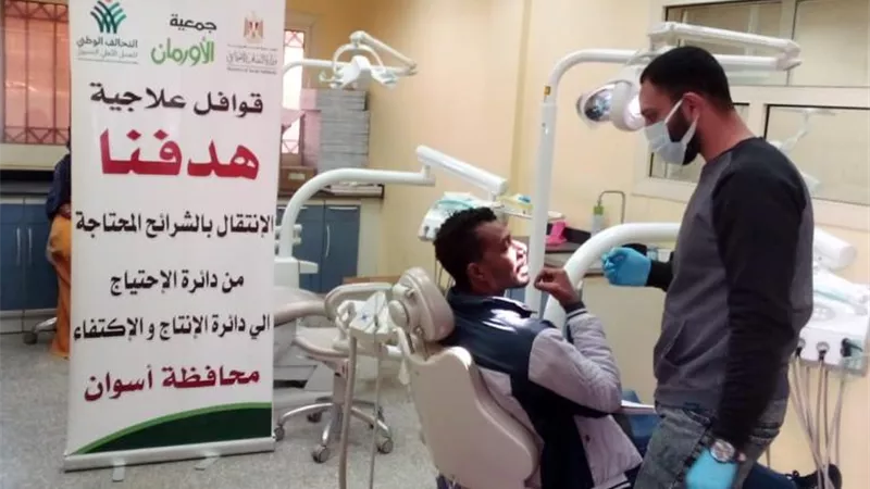 قافلة طبية للكشف الطبي على المرضى غير القادرين بالمجان فى أسوان