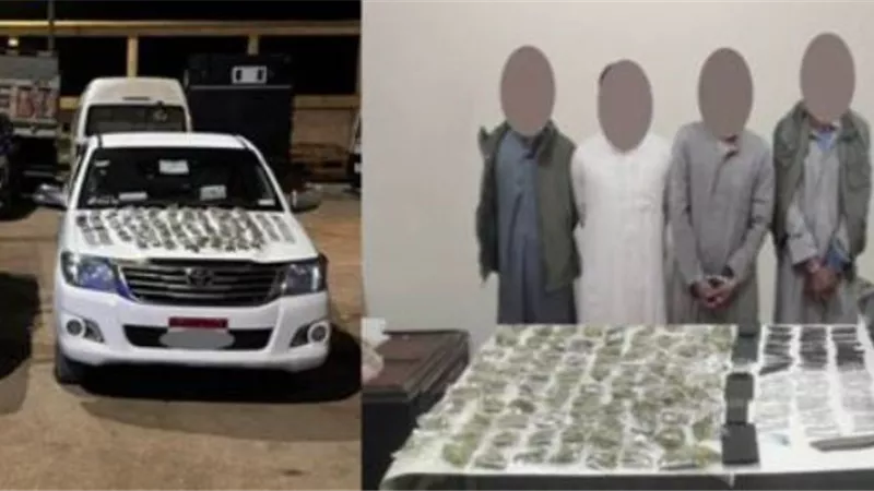 أمن جنوب سيناء يحبط تهريب 13,5 كيلو بانجو وحشيش
