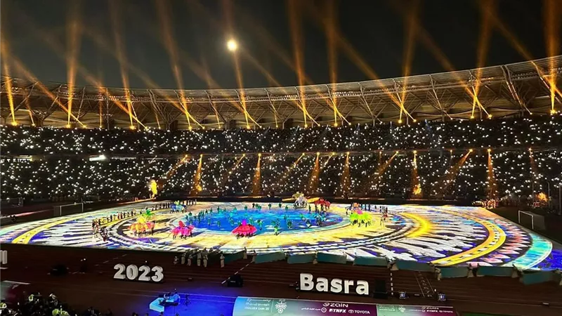 حفل مبهر في افتتاح كأس الخليج بالعراق بحضور إنفانتينو .. بالصور