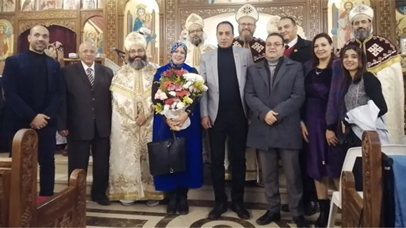 حماة الوطن يهنئ المسيحيين بكنيسة ابو سيفين بمناسبة عيد الميلاد