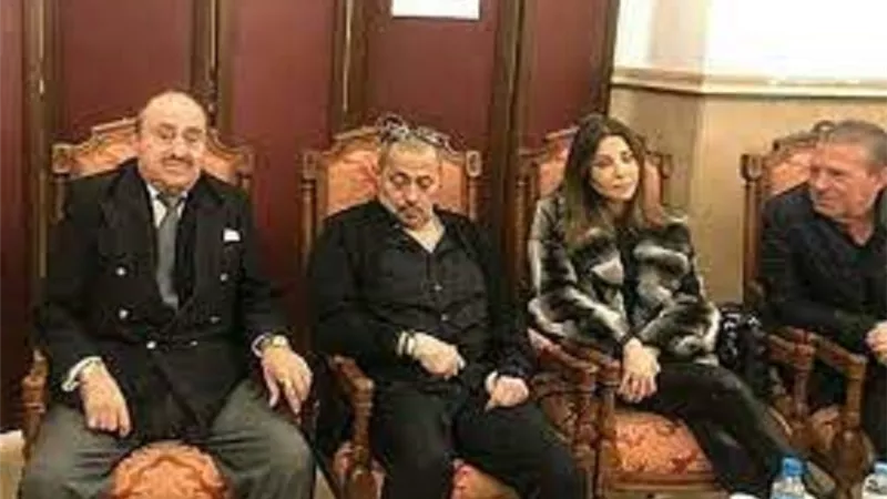 نانسي عجرم فى عزاء نجل جورج وسوف