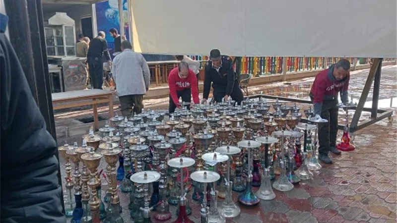 مرافق الدقهلية تضبط ٦٦٠ شيشة فى حملة مكبرة بالمنصورة