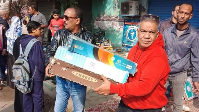 رفع ٣٨٠ اشغال بشارع المجزر الآلى بالمنيب.. صور
