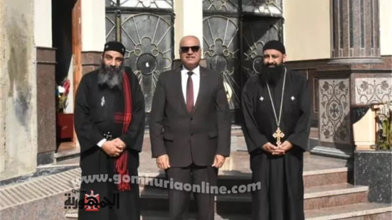 رئيس جامعة السادات يزور كنيسة السيده العذراء مريم