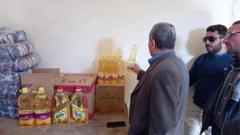 منافذ ثابتة لبيع السلع الغذائية والاستراتيجية بقري مركز بنى مزار