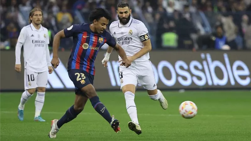 السوبر الإسبانى.. جافي يتقدم لبرشلونة بالهدف الأول فى مرمى الريال