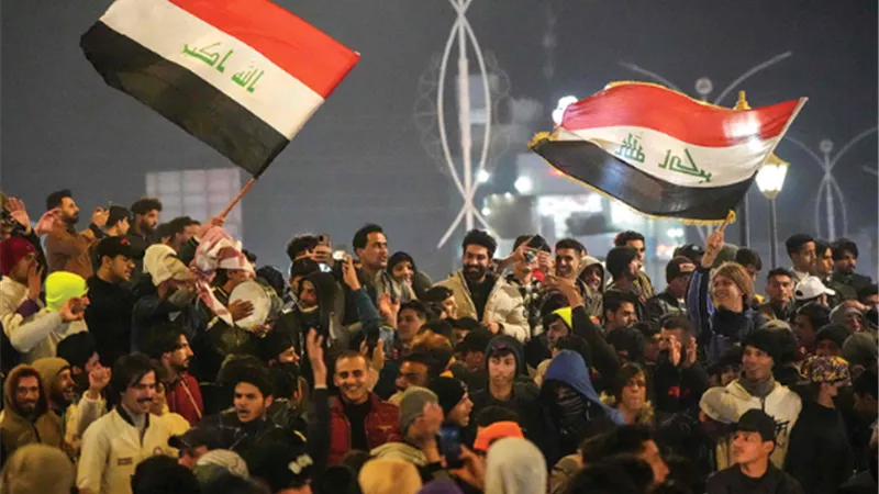 الاحتفالات تعم شوارع العراق فرحا بتأهل المنتخب لنهائي خليجي 25