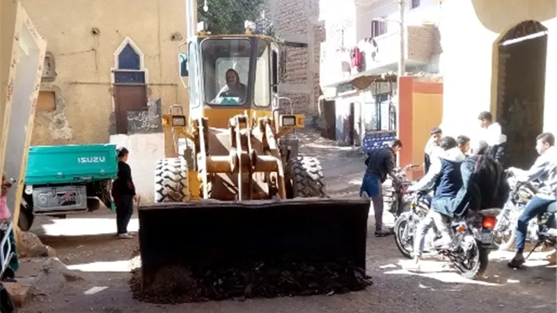 دعم شعبى ومشاركة غير مسبوقة فى تجميل قرية البعيرات غرب الأقصر