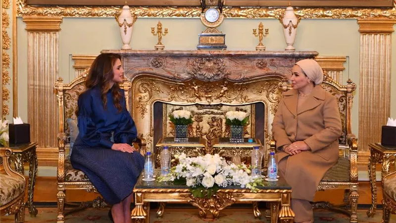 السيدة انتصار السيسي: سعدت بزيارة ملكة المملكة الأردنية الهاشمية.. واستعرضنا سويا ملفات الحماية الاجتماعية