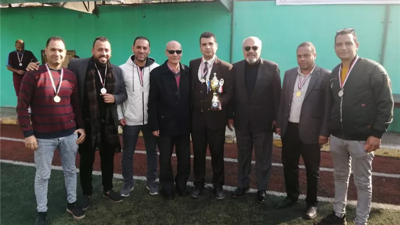 فوز فريق تنس الطاوله بالجيزة بكأس بطوله دوري المصالح الحكومية