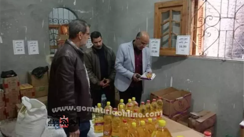 المحاسب مجدى رياض يتابع المخزون الاستراتيجي للسلع الغذائية بجنزور