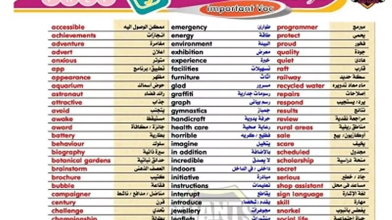 مراجعة ليلة الامتحان في الانجليزية لثالثة إعدادي الترم الاول