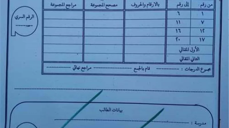 اسئلة امتحان الرياضيات ترم أول 2023 اولى ثانوى المنوفية