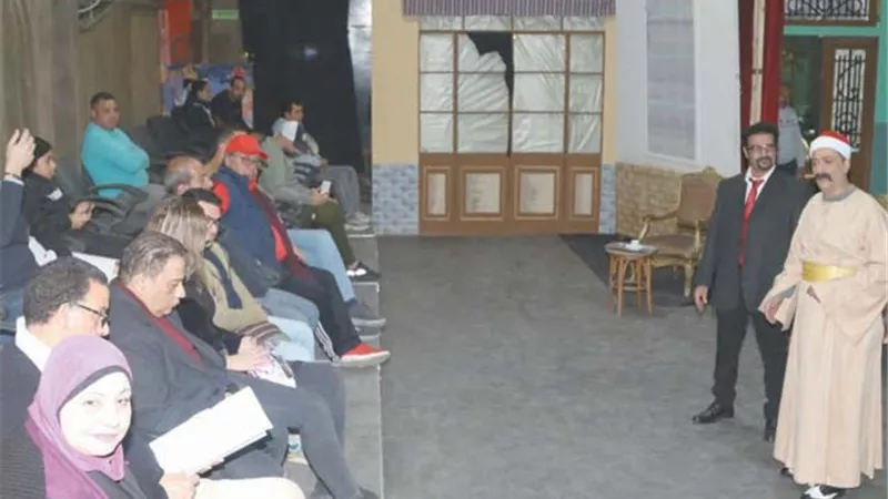 بحضور النقاد والإعلاميين.افتتاح العرض المسرحى ياشيخ سلامة بعد غدا