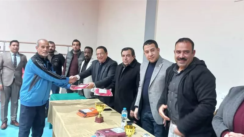 ختام بطولة تنس الطاوله بمركز شباب مدينة بني سويف الجديده
