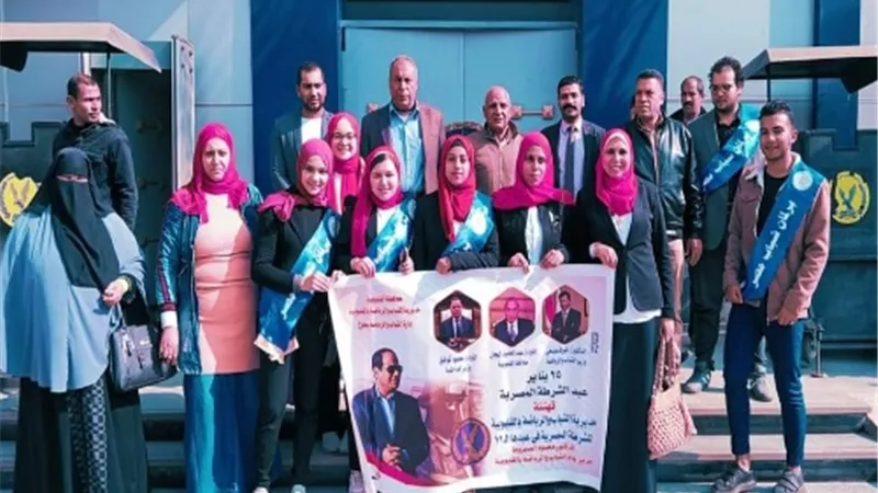 طوخ تهنئ الشرطة بعيدها..في أطار مبادرة الشباب والرياضة بالقليوبية