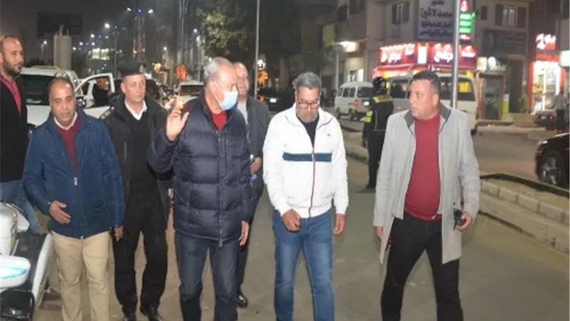 محافظ القليوبية يتفقد المرحلة الثانيةمن تطوير شارع فريد ندا ببنها