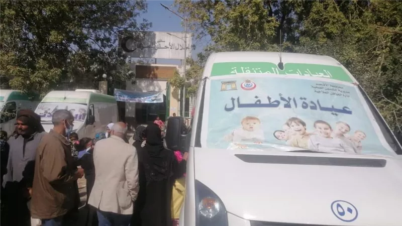الكشف على ١٩٢٥ مريض فى قافلة لمدة يومين بحاجر الضبعية غرب الأقصر