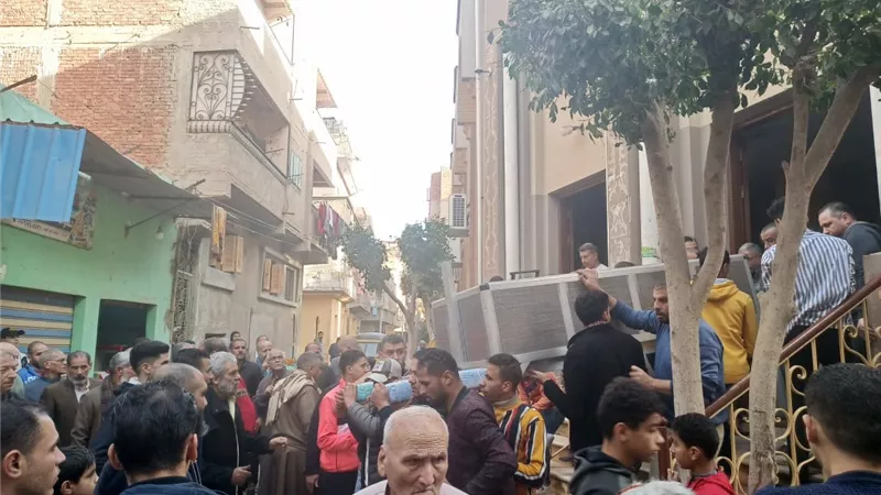 تشييع جثمان جد اللاعب إمام عاشور من السنبلاوين في الدقهلية