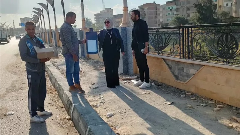 تطوير وتجميل كورنيش طريق المنصورة /أجا بطول 500 متر