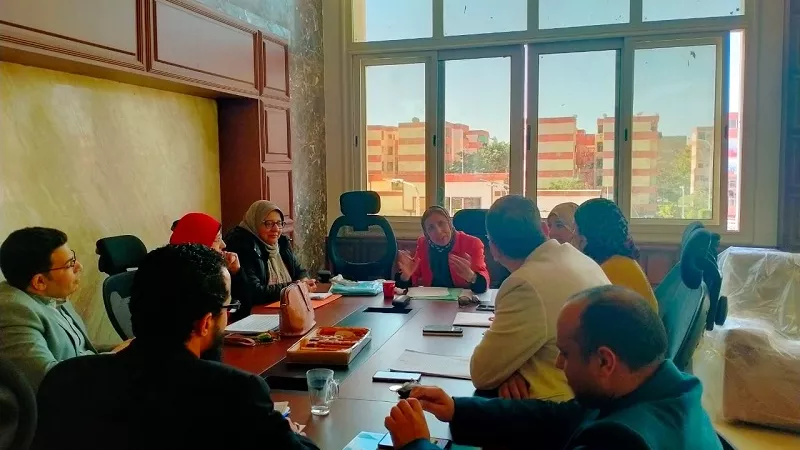 لجنة التنسيق بجامعه بنى سويف الأهلية تجتمع لمتابعة سير العمل