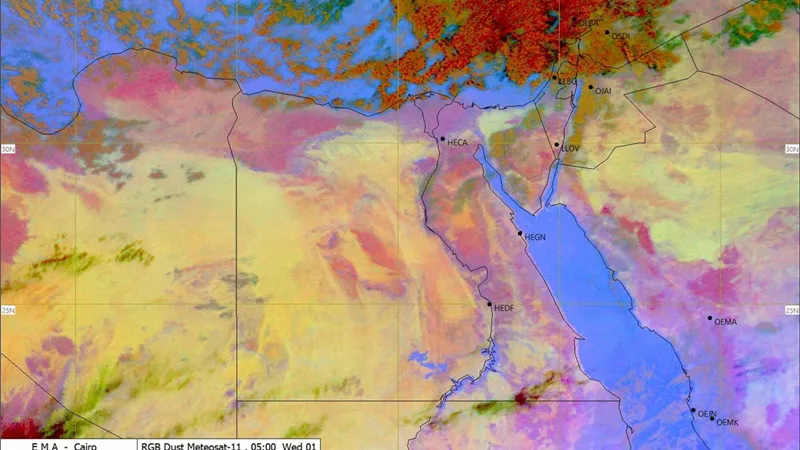 الارصاد:سحب رعدية ممطرة تغطى سماء الإسكندرية